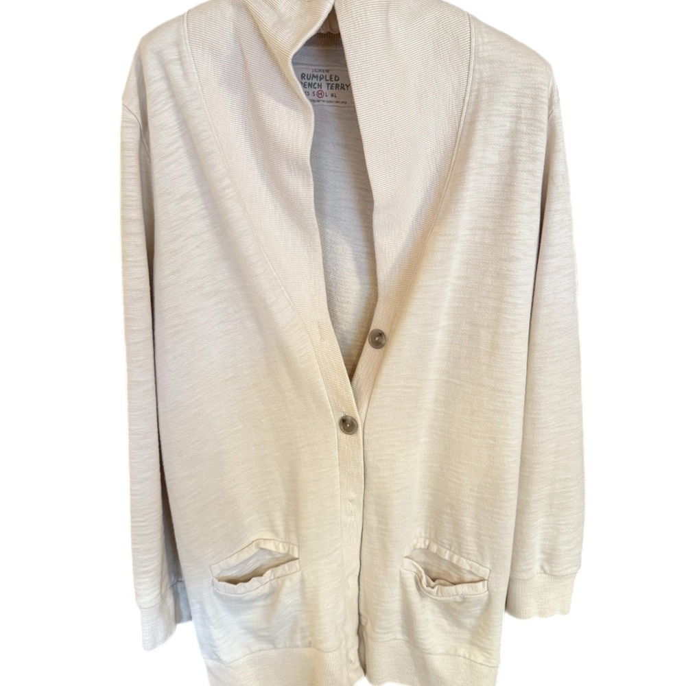 J. Crew Cream Cardigan Sweater M